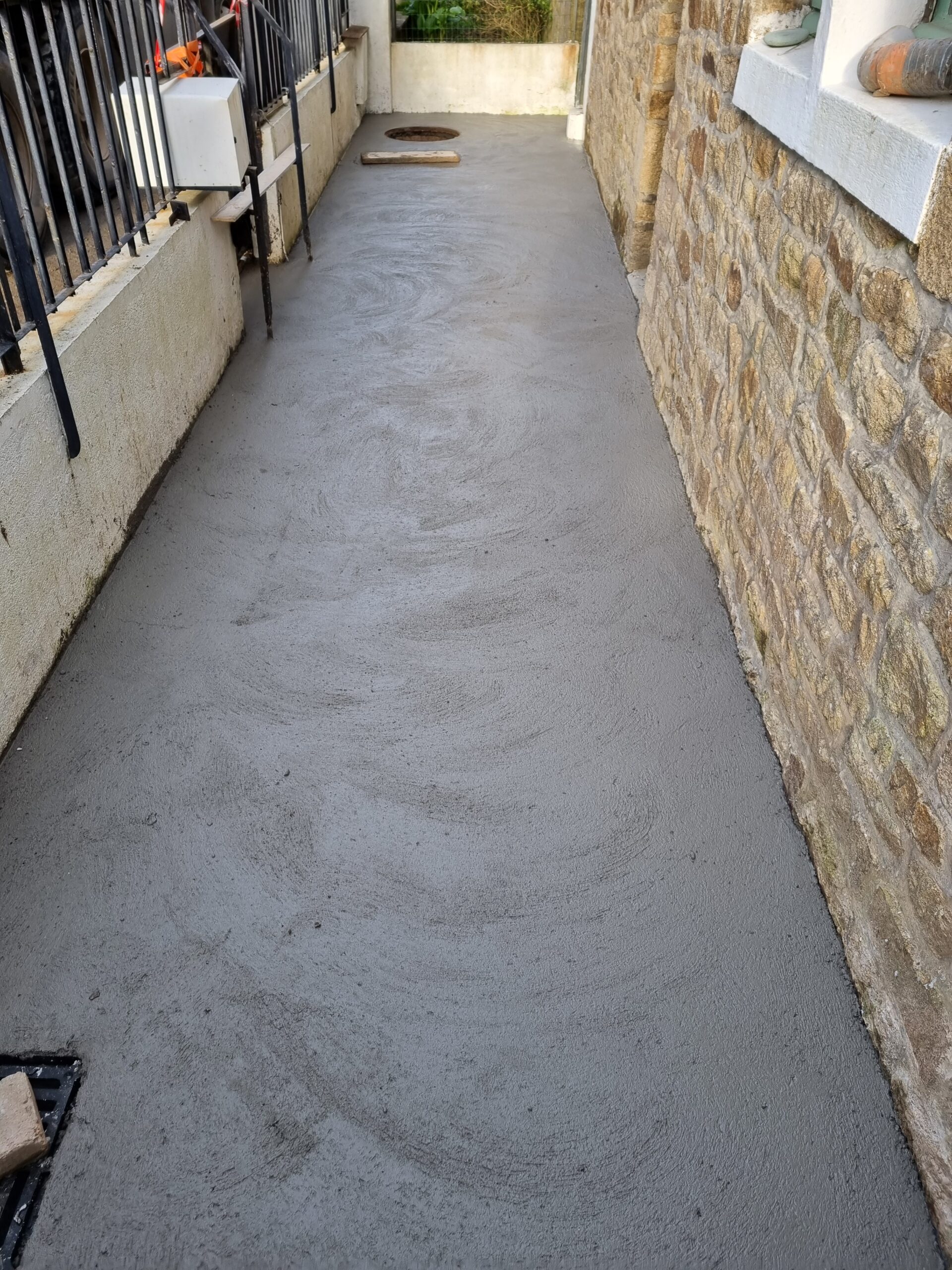 Terrasse béton taloché