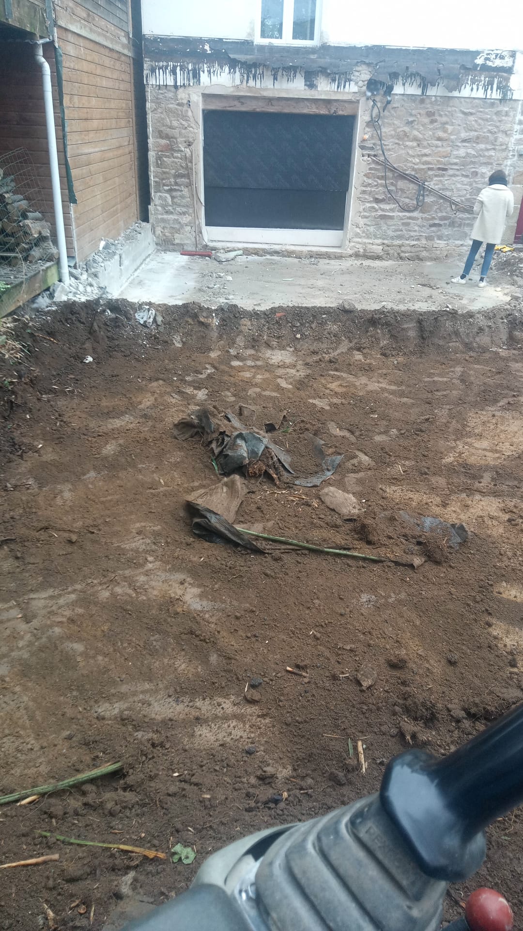 Terrasse béton taloché