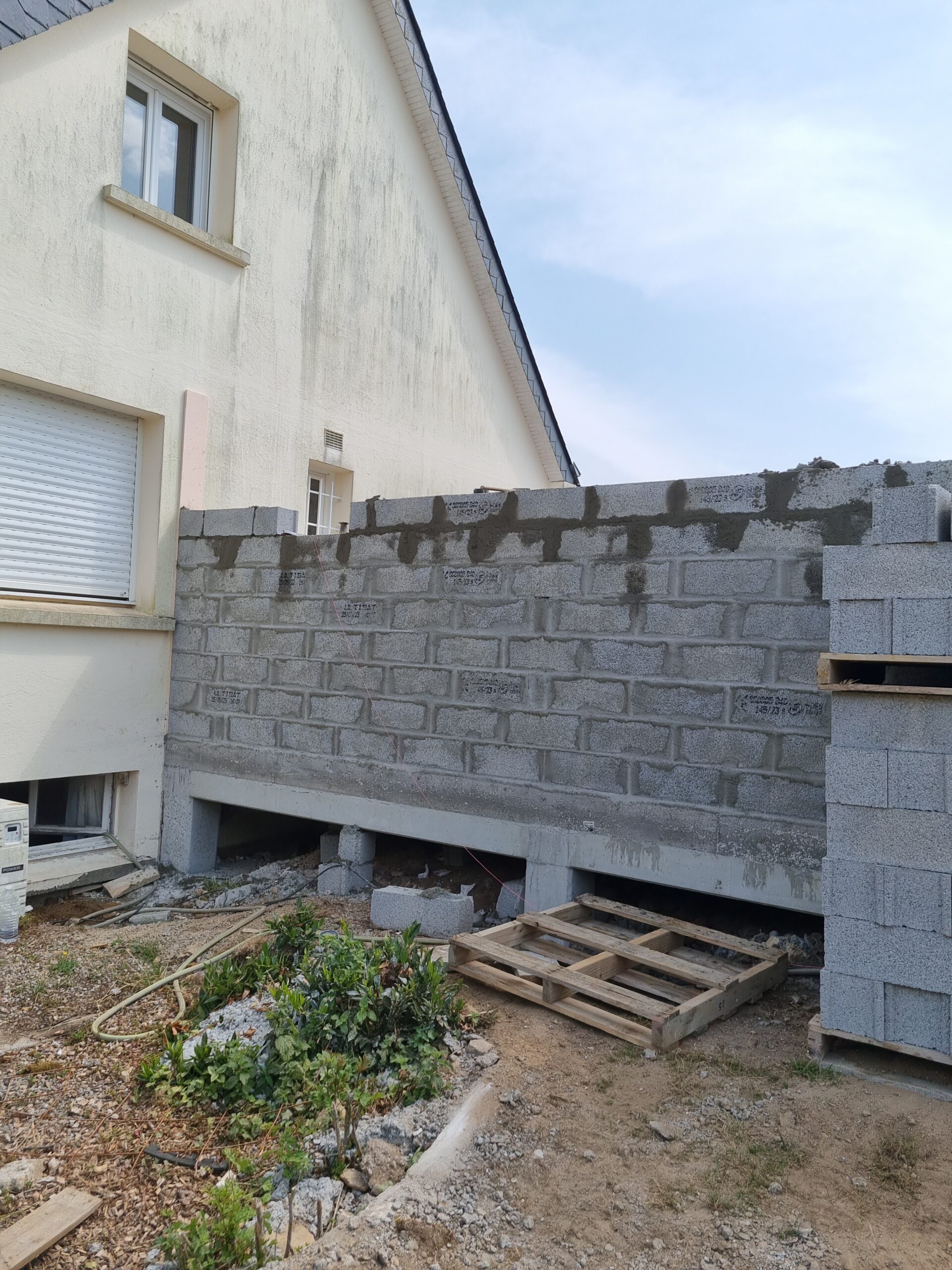 Extension sur massifs longrines