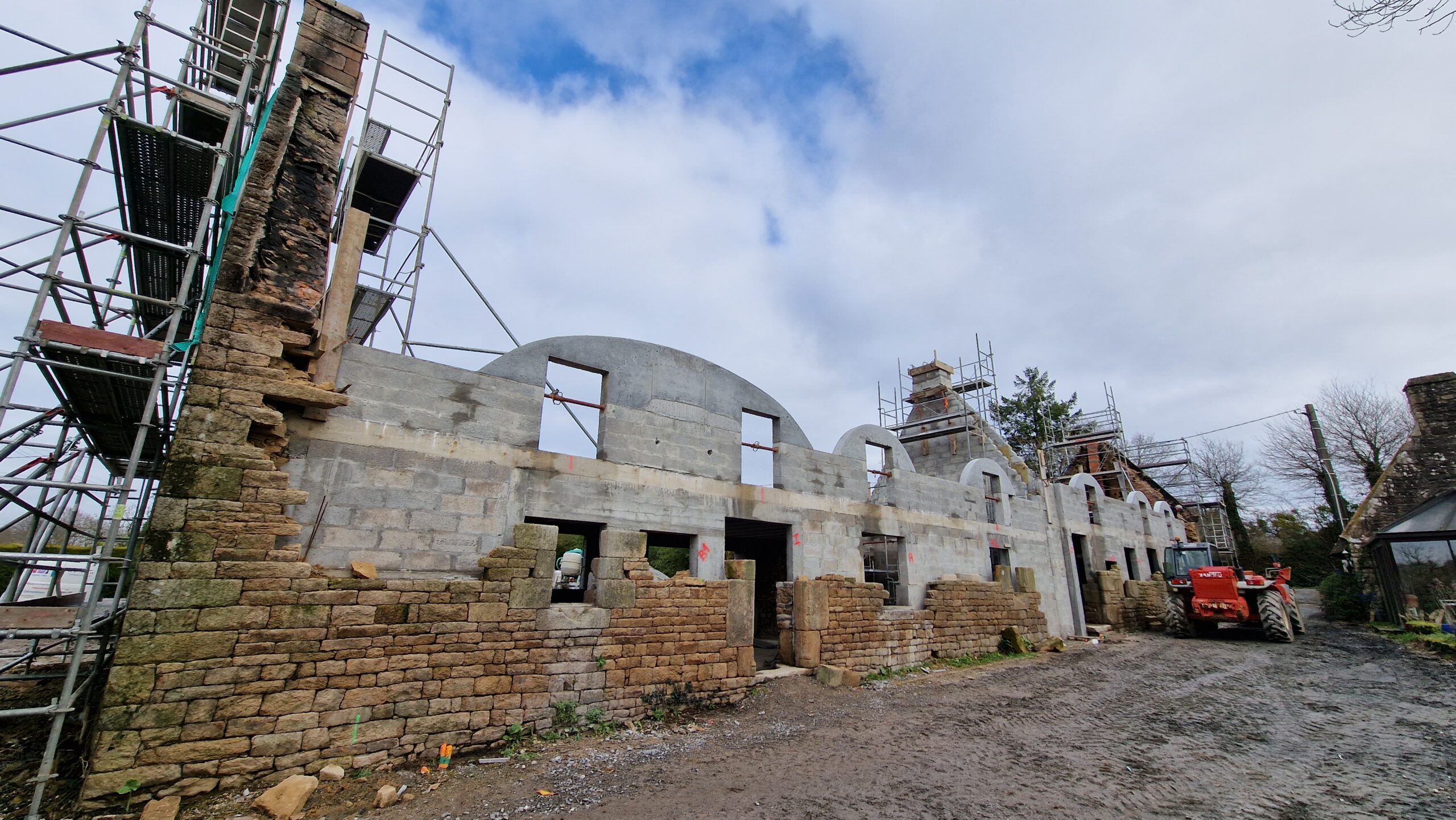 Rénovation façade Languidic Pendant