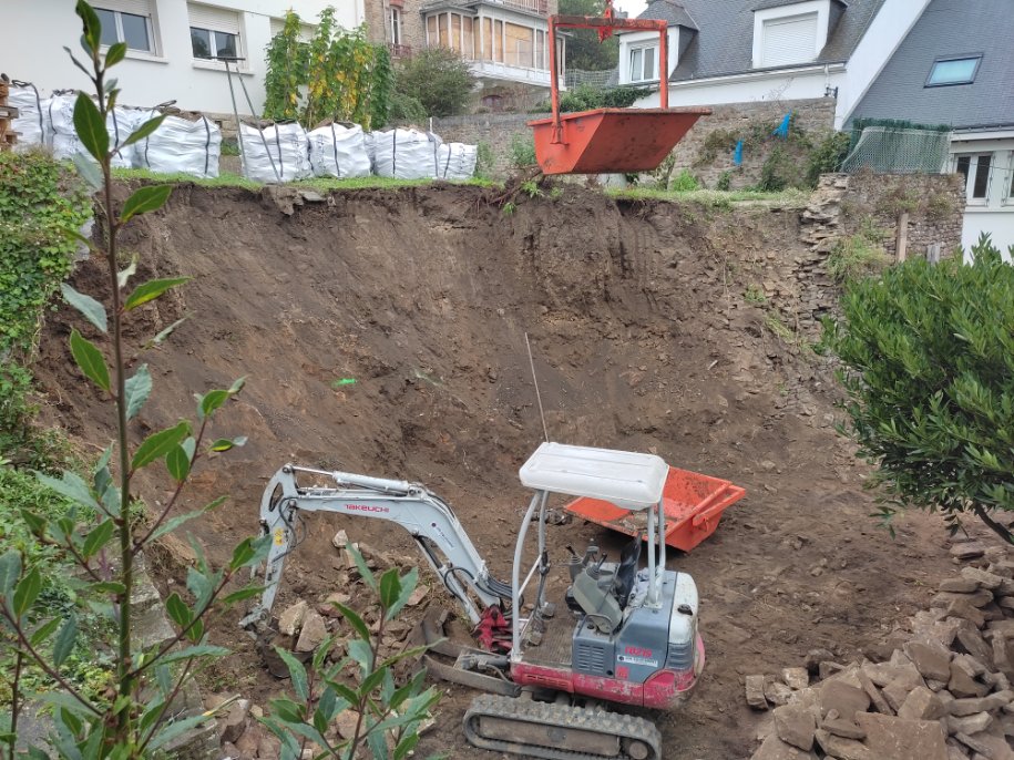 Mur de soutènement Quimperlé Avant